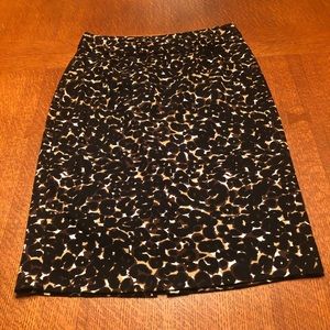 Animal print pencil skirt